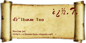 Ölbaum Tea névjegykártya
